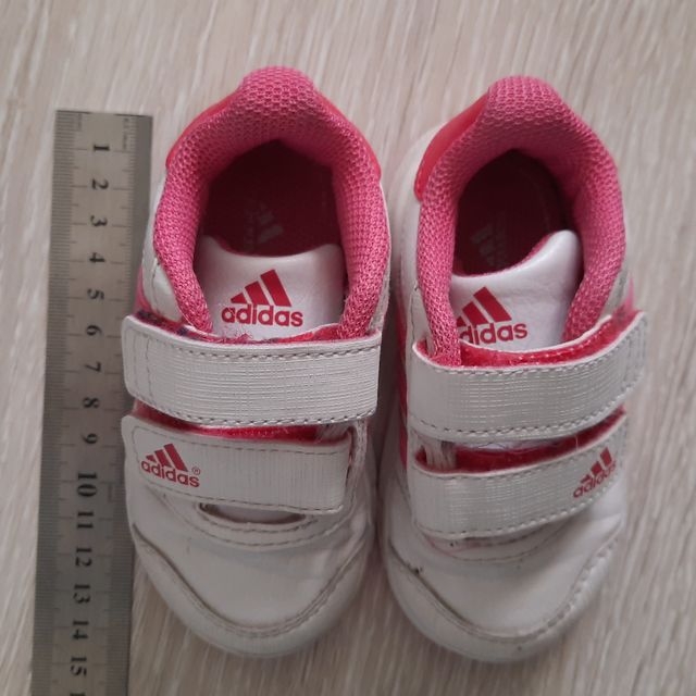 Zapatillas Adidas Niña Talla 20 Blancas y Rosas