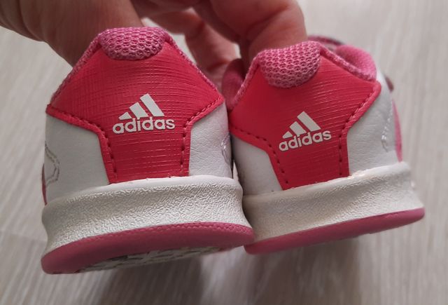 Zapatillas Adidas Niña Talla 20 Blancas y Rosas
