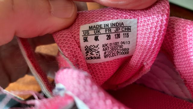 Zapatillas Adidas Niña Talla 20 Blancas y Rosas