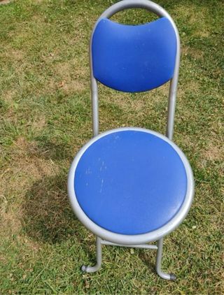 Silla plegable metal y plástico