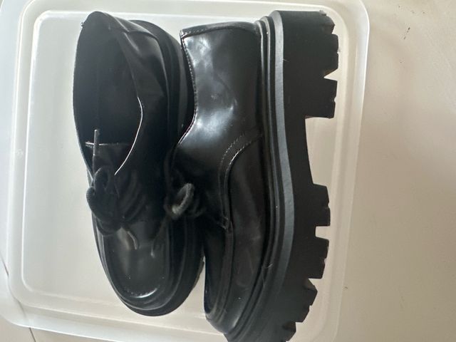 Mocasines negros plataforma