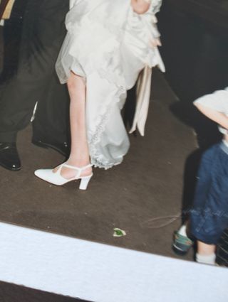 Sandálias de salto brancas