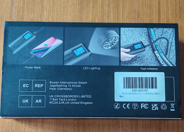 Inflador de neumáticos portátil