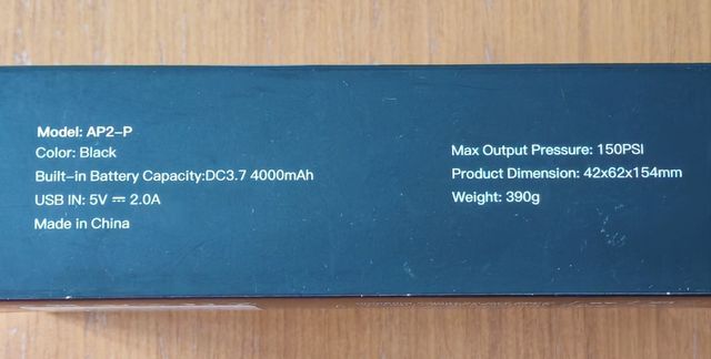 Inflador de neumáticos portátil