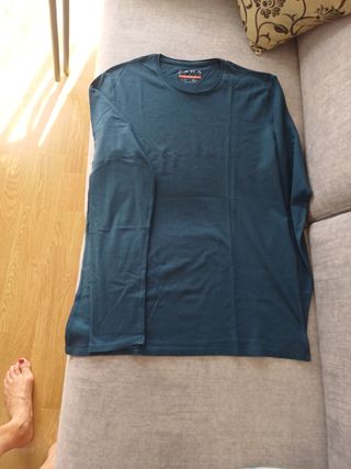 Camiseta basic Zara chico azul talla L
