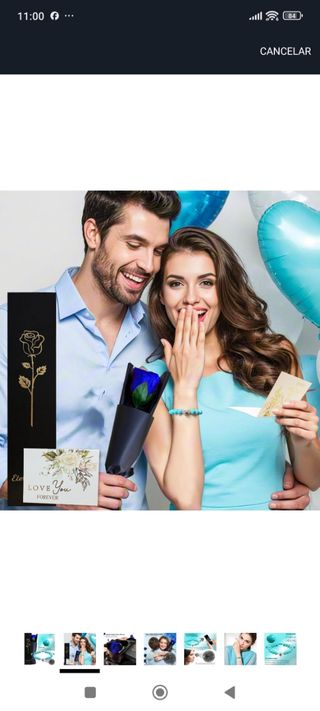 Rosa Eterna Azul con Pulsera Turquesa