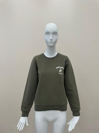 Sudadera KANGAROO verde militar sin capucha