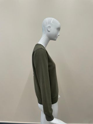 Sudadera KANGAROO verde militar sin capucha