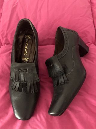 Zapatos de piel Parker negros