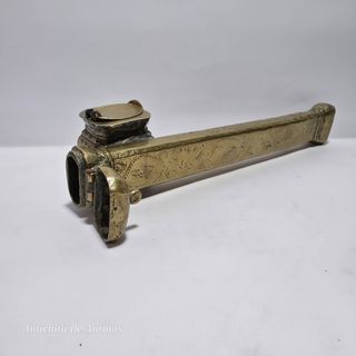 Antico calamaio da viaggio persiano in bronzo