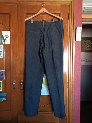 Pantalón Zara Studio Collection Gris Rayas