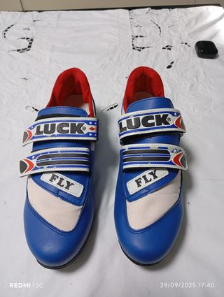 Zapatillas Ciclismo LUCK Azul/Rojo Talla 44