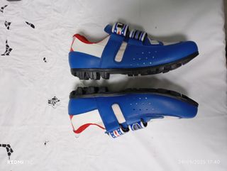 Zapatillas Ciclismo LUCK Azul/Rojo Talla 44