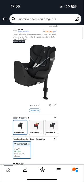 Cybex Gold Sillita para coche Sirona S2 i-Size