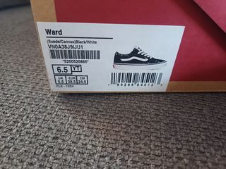 Zapatillas Vans Ward Unisex Niños Negro Blanco