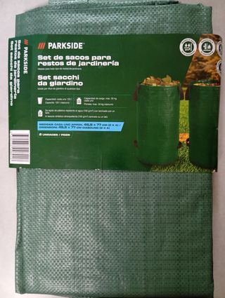 Set 2 Sacos Jardinería Parkside 125L 50kg
