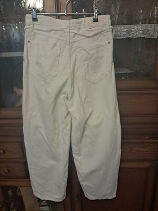 Pantalón blanco roto,mujer talla M