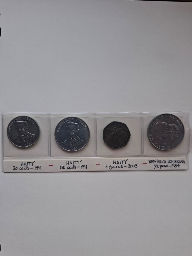 16 Monedas de Cuba, Bahamas,Haití, Rep. Dominicana