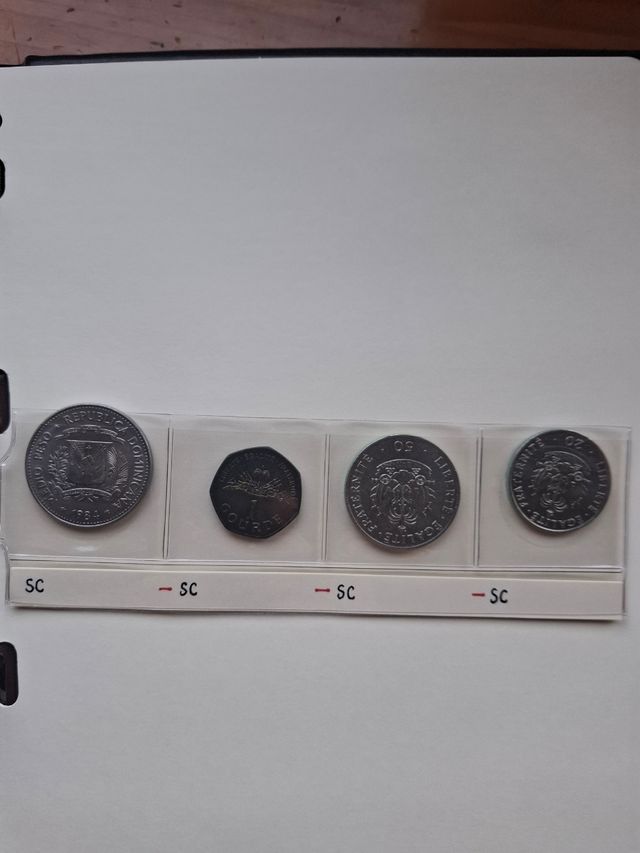 16 Monedas de Cuba, Bahamas,Haití, Rep. Dominicana