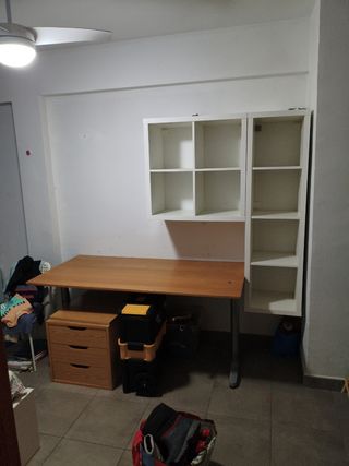 Conjunto mesa y estantería juvenil