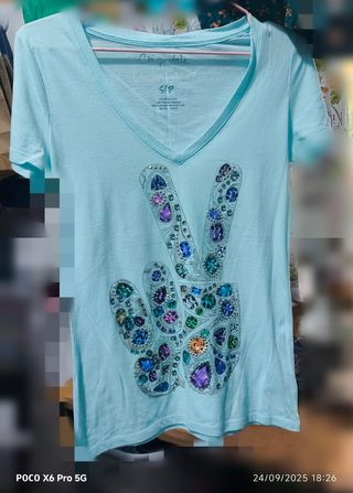 Camiseta Aeropostale Talla S Paz Multicolor