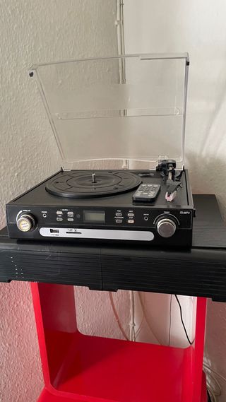 Tocadiscos Negro Nuevo