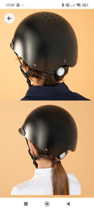 Casco de equitación negro. Niños 