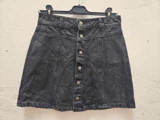 Falda tejana negra jaspeada Talla S