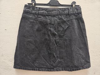 Falda tejana negra jaspeada Talla S