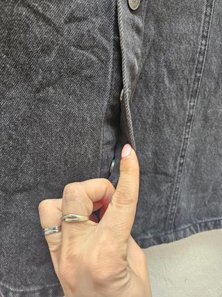 Falda tejana negra jaspeada Talla S