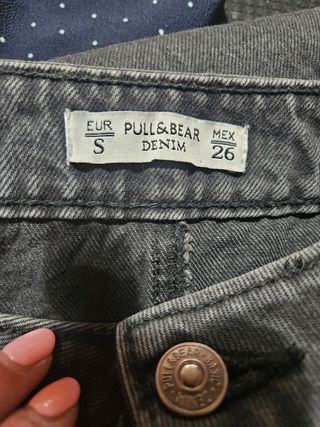 Falda tejana negra jaspeada Talla S