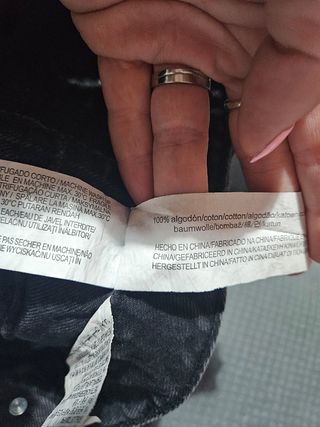 Falda tejana negra jaspeada Talla S