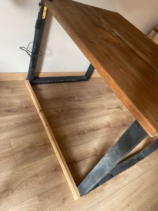 mesa madera estilo industrial