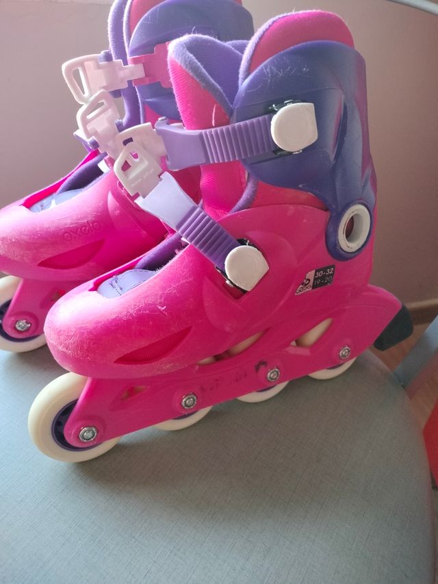 Patines en línea rosas y morados