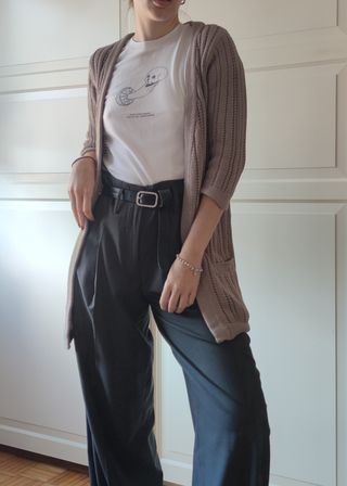 Cárdigan marrón Massimo Dutti