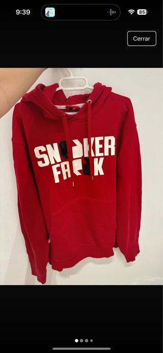 sudadera roja sneaker freak hombre 