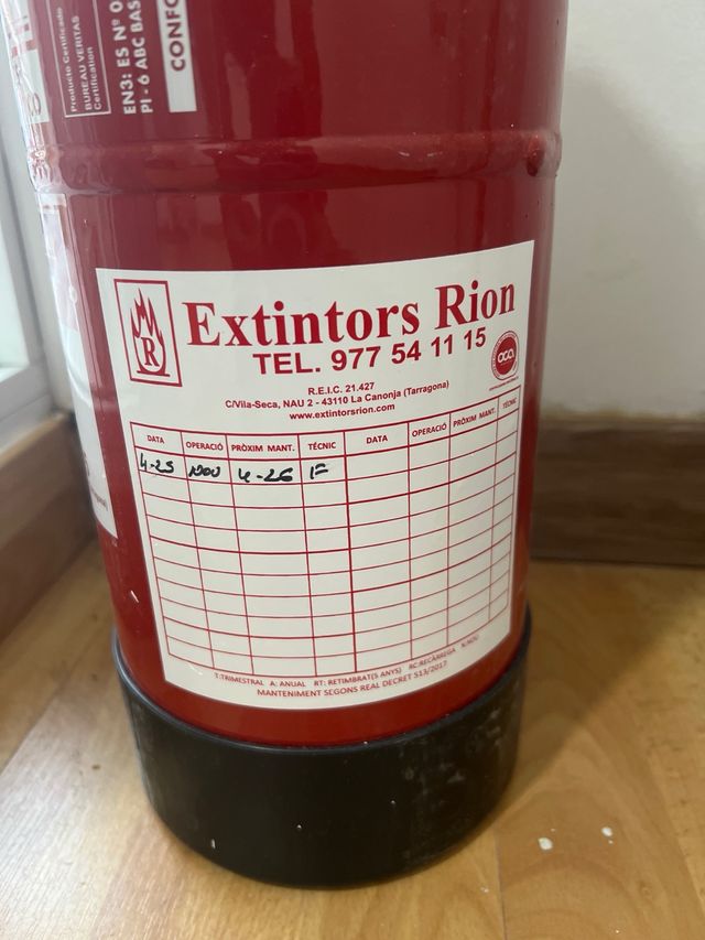 Extintor Rion 6 Kg Polvo ABC