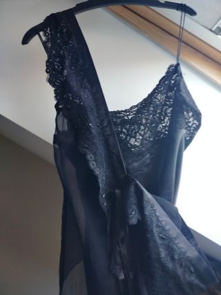 Top encaje negro Massimo Dutti Talla M