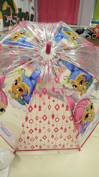 Paraguas infantil Shimmer & Shine transparente