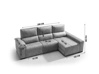 Divano chaise longue elettrico Relax a 4 posti
