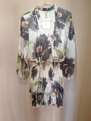 Vestido estampado floral mujer