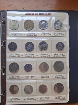  16 monedas: Guatemala, Honduras, El Salvador,Nica