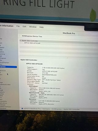 MacBook Pro M1 Pro 16GB 1TB Gris Espacial 2021