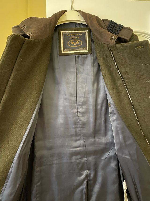 Abrigo militar Zara Man Denim Couture