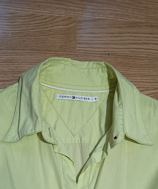 Camisa Tommy Hilfiger verde Talla S.