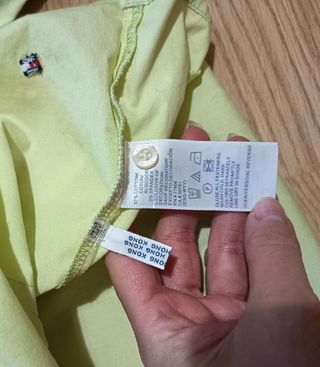 Camisa Tommy Hilfiger verde Talla S.