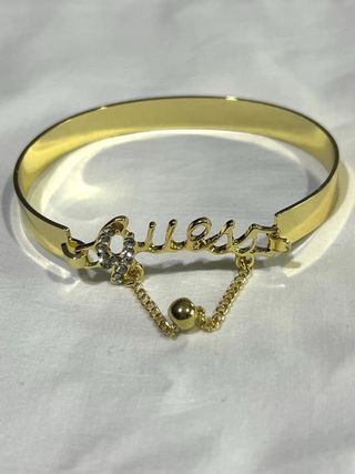 pulsera brazalete dorada nueva guess 