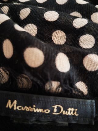 Pañuelo Massimo Dutti Negro y beige. Como nuevo.