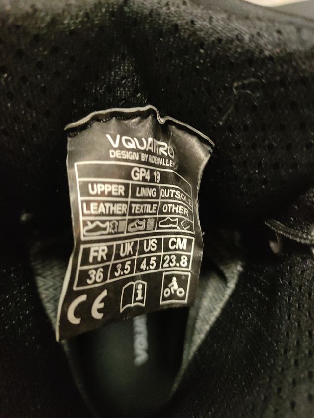 Botas de moto VQUATTRO Talla 36 y 45