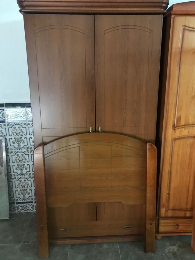 Armario 2 puertas y cabecero madera